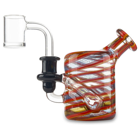 steller glass can rig rainbow colored dab rig for smoking