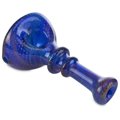 steve sizelove free standing hand pipe cobalt blue and amber