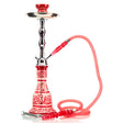 Vadra Malawi Single  Hose Hookah with red glass base and matching ceramic bowl