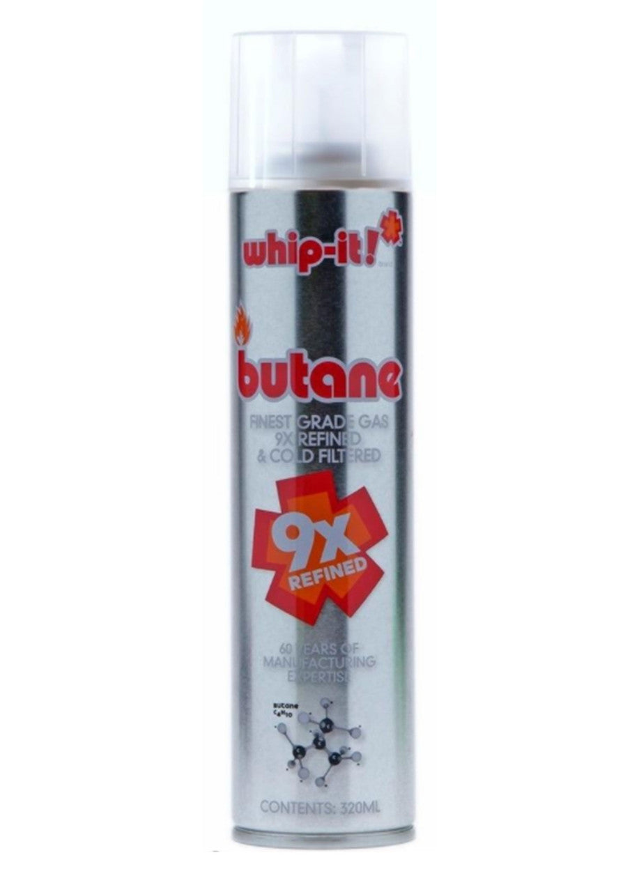 Whip-It 9 time butane torch gas 320mL in silver can